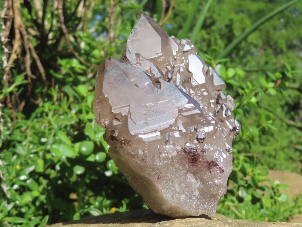 Natural Twin Peak Cascading Smokey Quartz Floater Crystal x 1 From Mount Zomba, Malawi