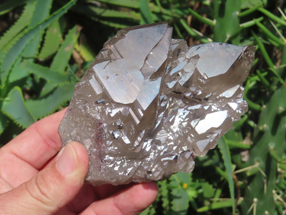 Natural Twin Peak Cascading Smokey Quartz Floater Crystal x 1 From Mount Zomba, Malawi