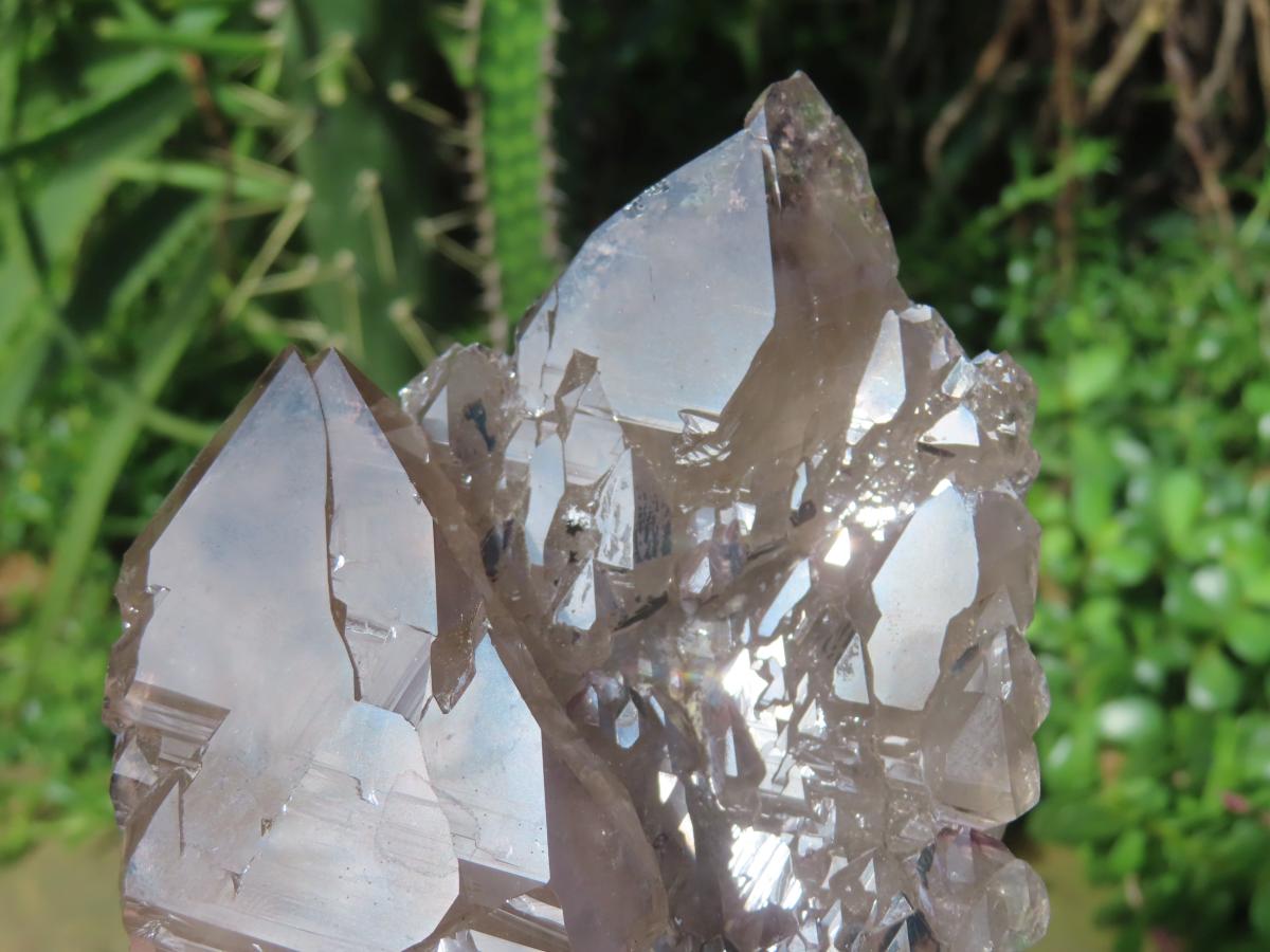 Natural Twin Peak Cascading Smokey Quartz Floater Crystal x 1 From Mount Zomba, Malawi