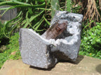 Natural Smokey Window Quartz Crystal On Calcite Vug In Matrix x 1 From Brandberg, Namibia