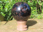 Polished Blue Spark Iolite Ball x 1 From Betroka, Madagascar