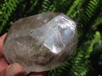 Natural Large Smokey Clear Quartz Crystal With Enhydro x 1 From Goboboseb, Brandberg, Namibia