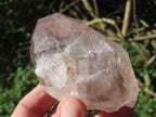 Natural Large Smokey Clear Quartz Crystal With Enhydro x 1 From Goboboseb, Brandberg, Namibia