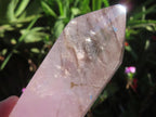 Polished Smokey Banded Amethyst Clear Window Quartz Crystal x 1 From Akansobe, Madagascar
