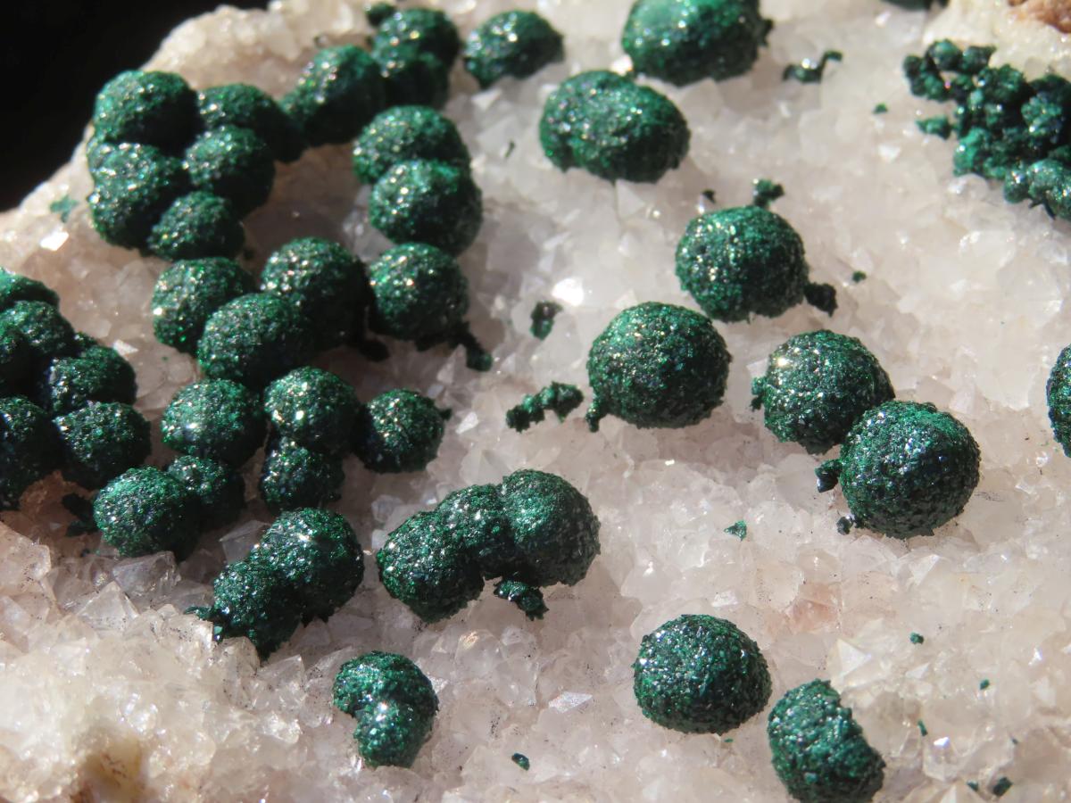 Natural Large Superb Ball Malachite Cabinet Specimen x 1 From Mindingi Mine, Congo