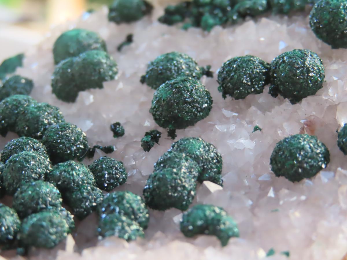 Natural Large Superb Ball Malachite Cabinet Specimen x 1 From Mindingi Mine, Congo