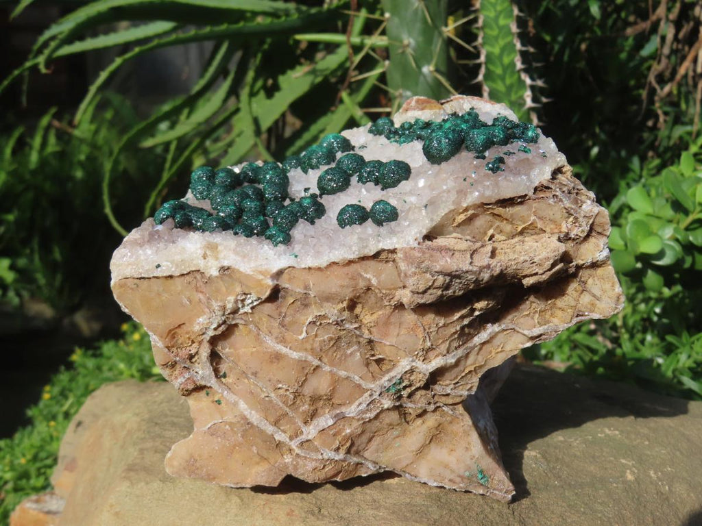Natural Large Superb Ball Malachite Cabinet Specimen x 1 From Mindingi Mine, Congo