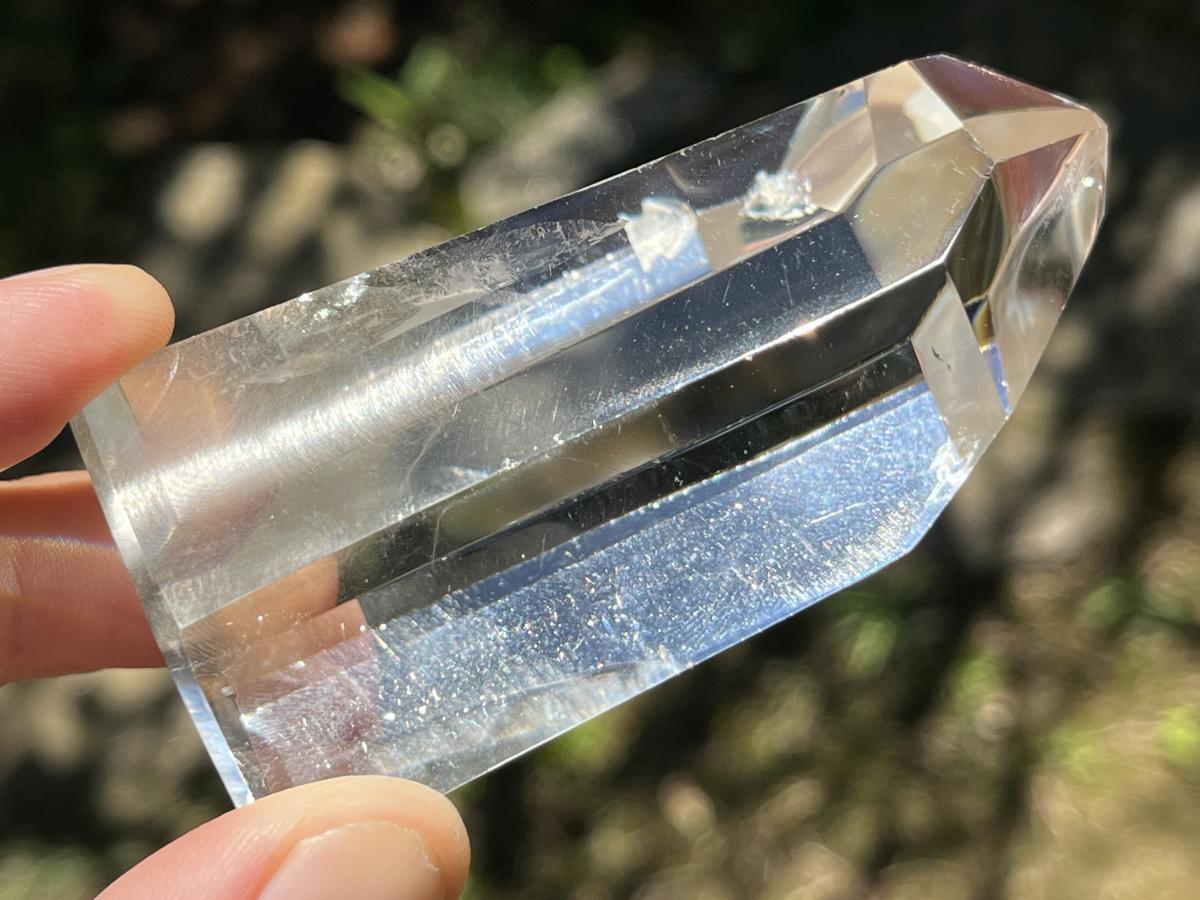 Polished Rare Fine Golden Rutile Optic Clear Quartz Crystal x 1 From Madagascar