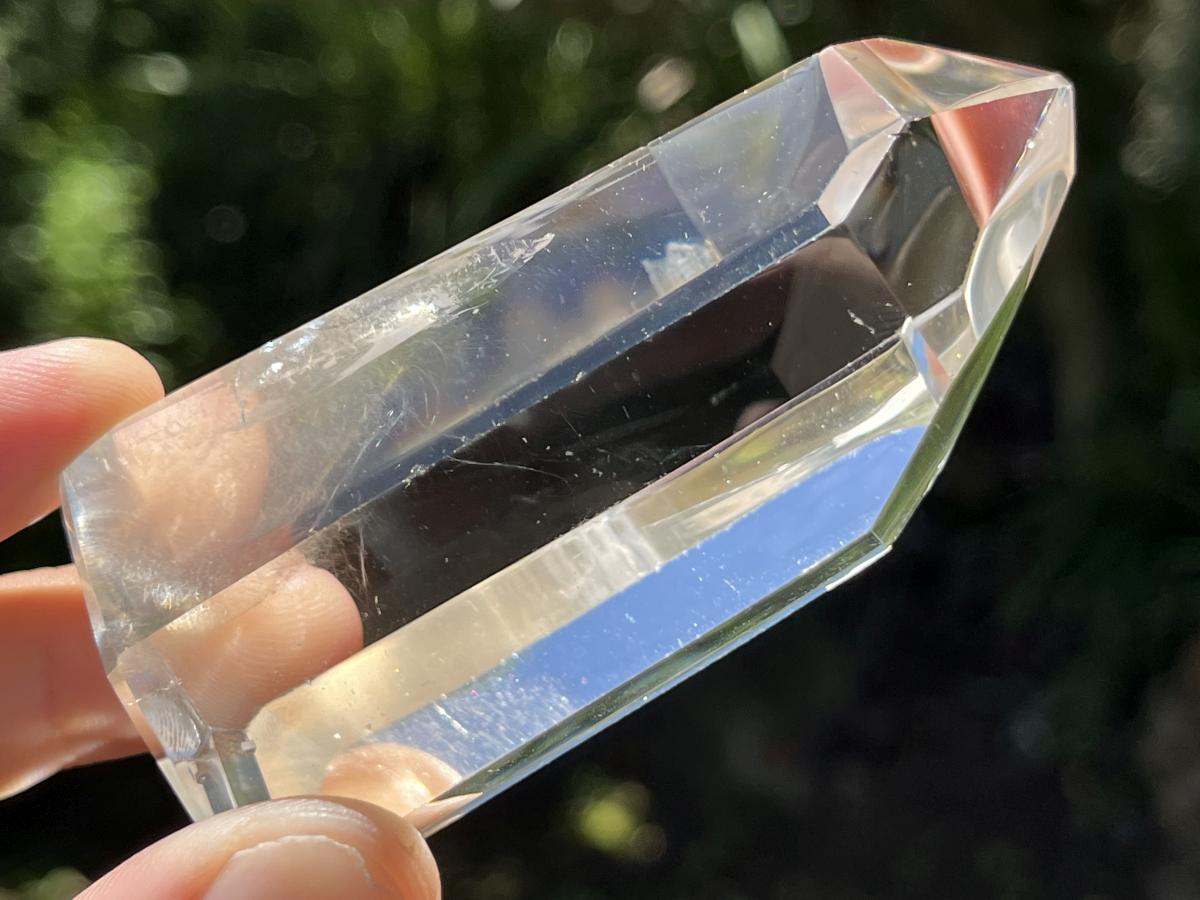 Polished Rare Fine Golden Rutile Optic Clear Quartz Crystal x 1 From Madagascar