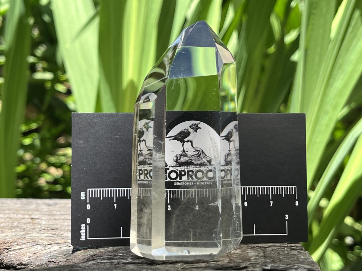 Polished Rare Fine Golden Rutile Optic Clear Quartz Crystal x 1 From Madagascar