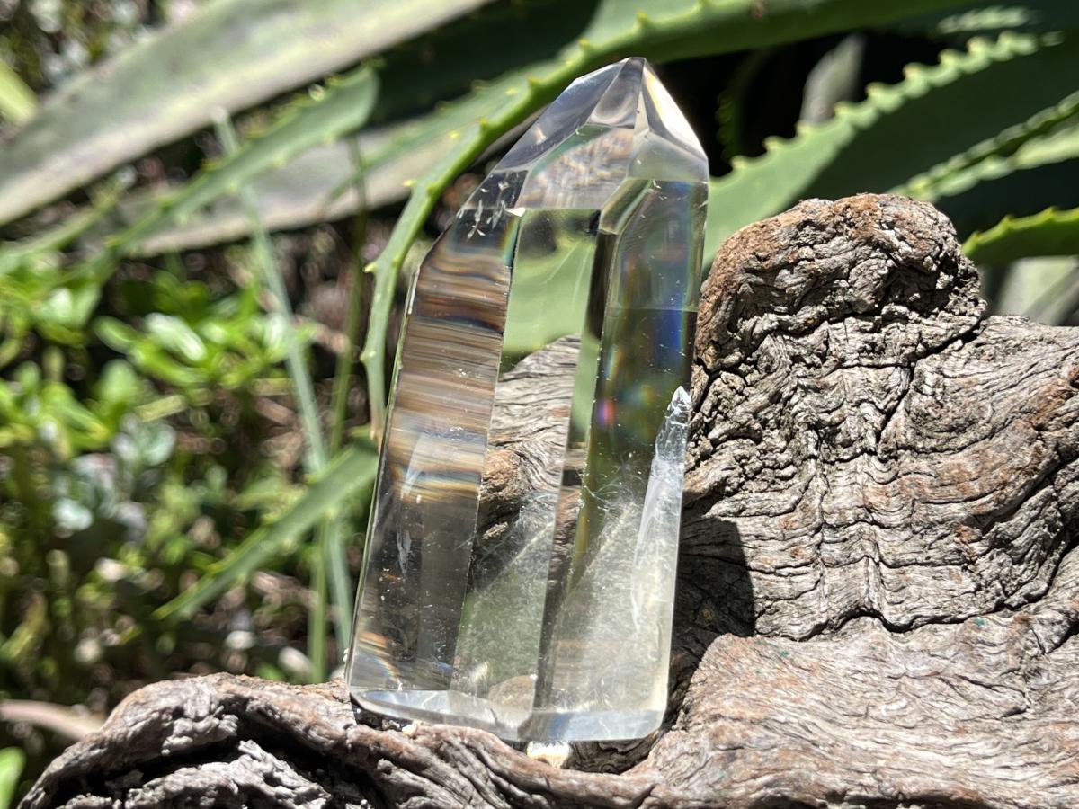 Polished Rare Fine Golden Rutile Optic Clear Quartz Crystal x 1 From Madagascar