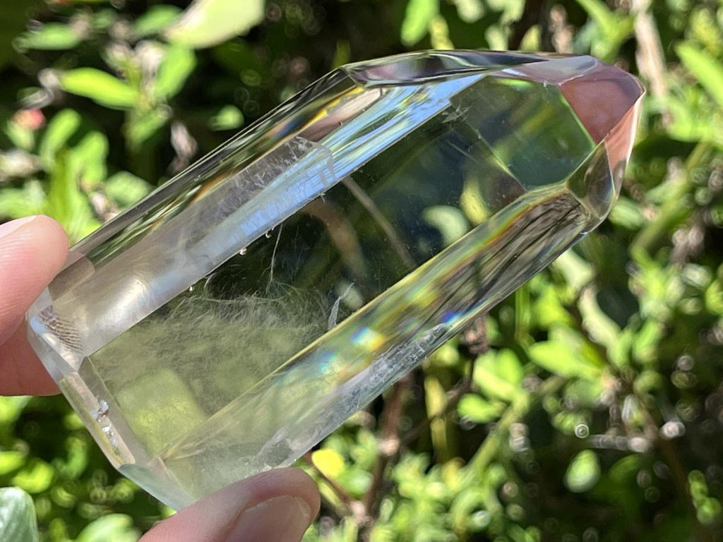 Polished Rare Fine Golden Rutile Optic Clear Quartz Crystal x 1 From Madagascar