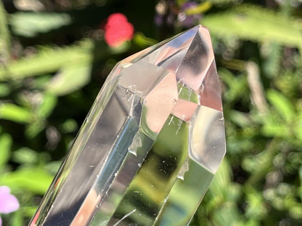 Polished Rare Fine Golden Rutile Optic Clear Quartz Crystal x 1 From Madagascar