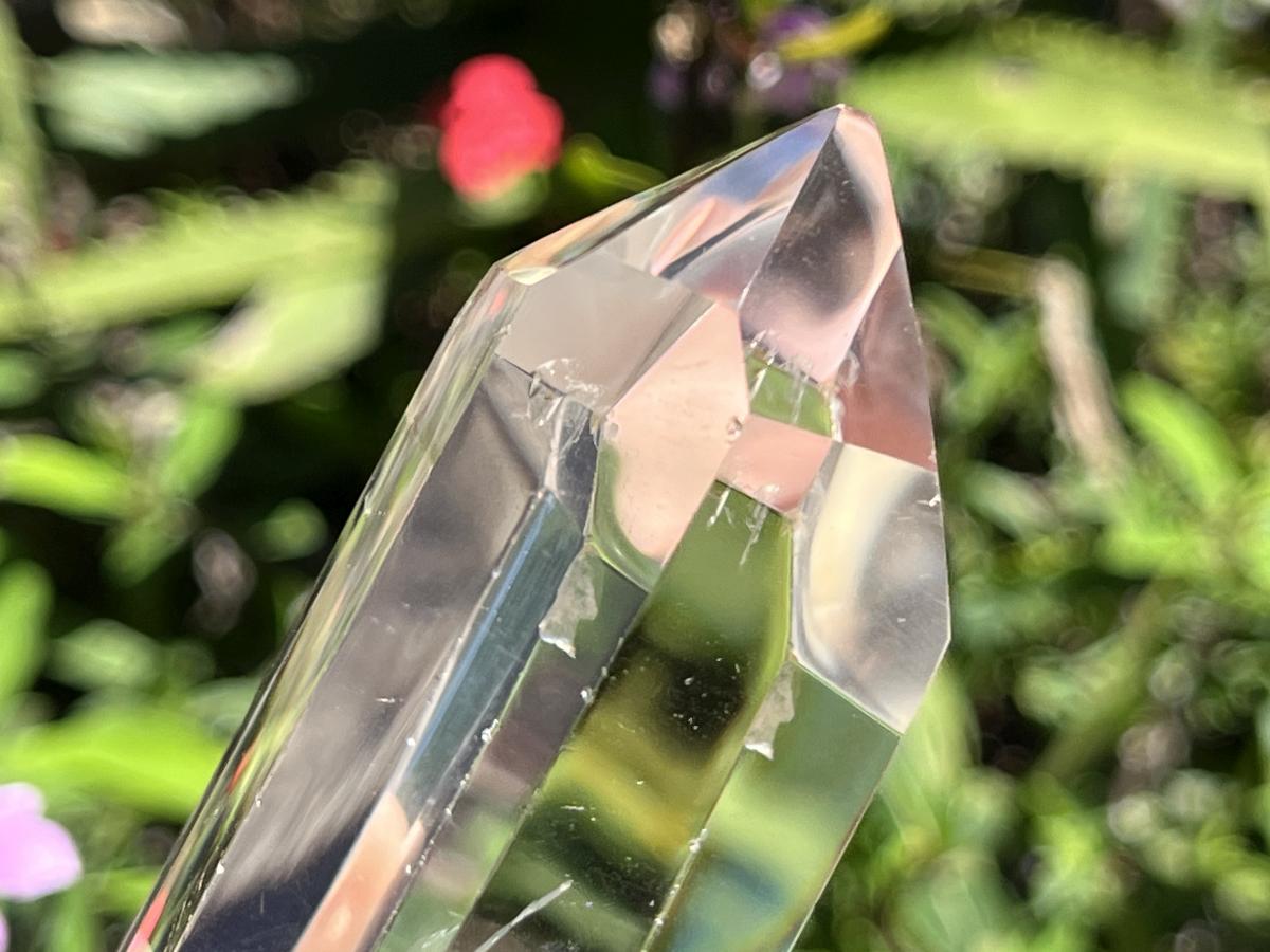 Polished Rare Fine Golden Rutile Optic Clear Quartz Crystal x 1 From Madagascar