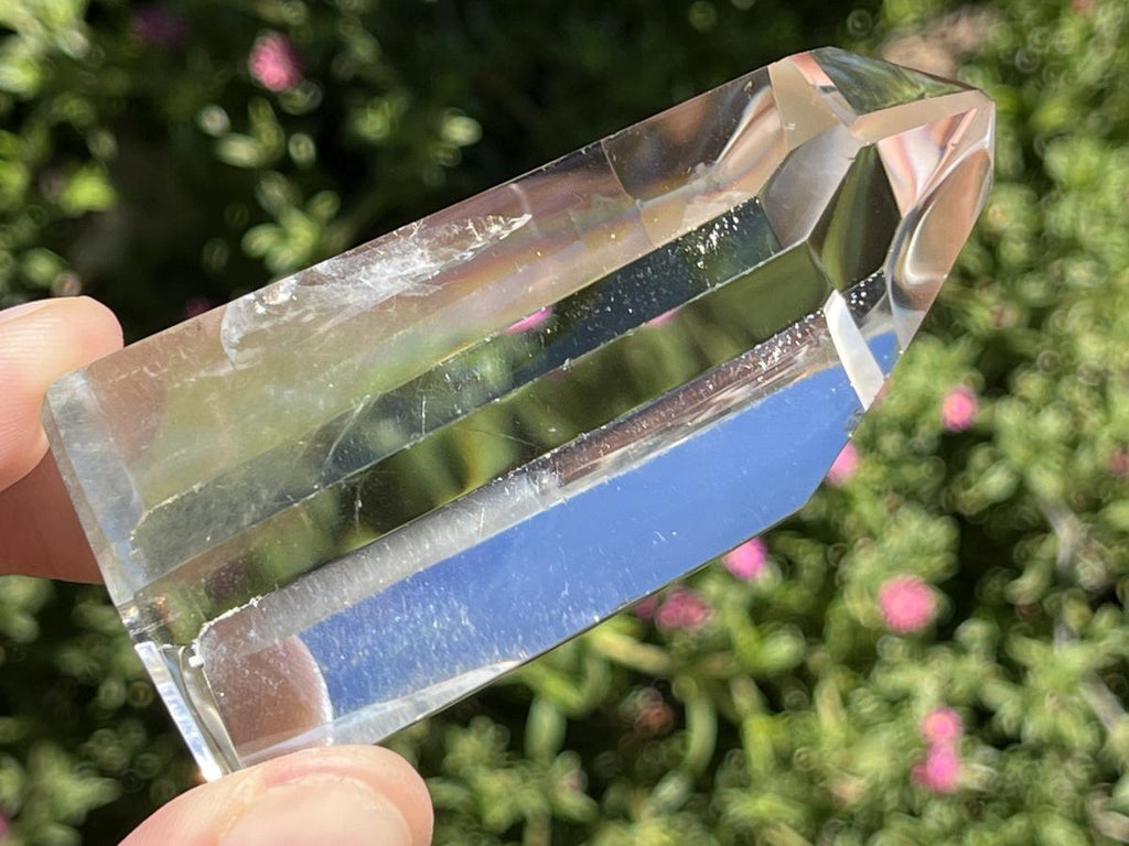 Polished Rare Fine Golden Rutile Optic Clear Quartz Crystal x 1 From Madagascar