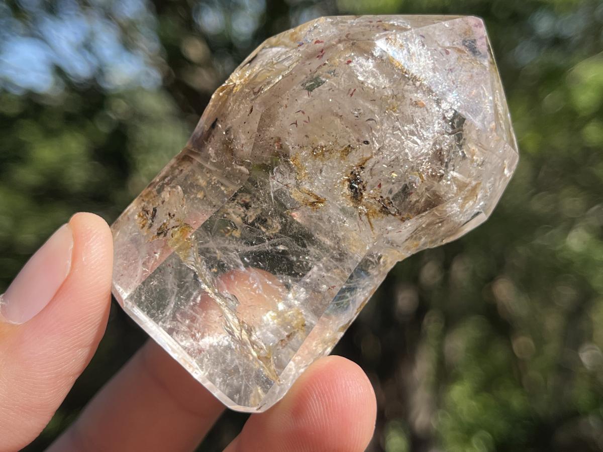 Polished Smokey Clear Quartz Crystal Sceptre x 1 From Madagascar