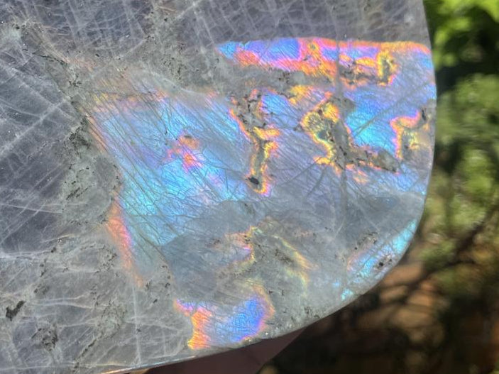 Polished Large Pure Purple Flash Labradorite Display Piece x 1 From Tulear, Madagascar