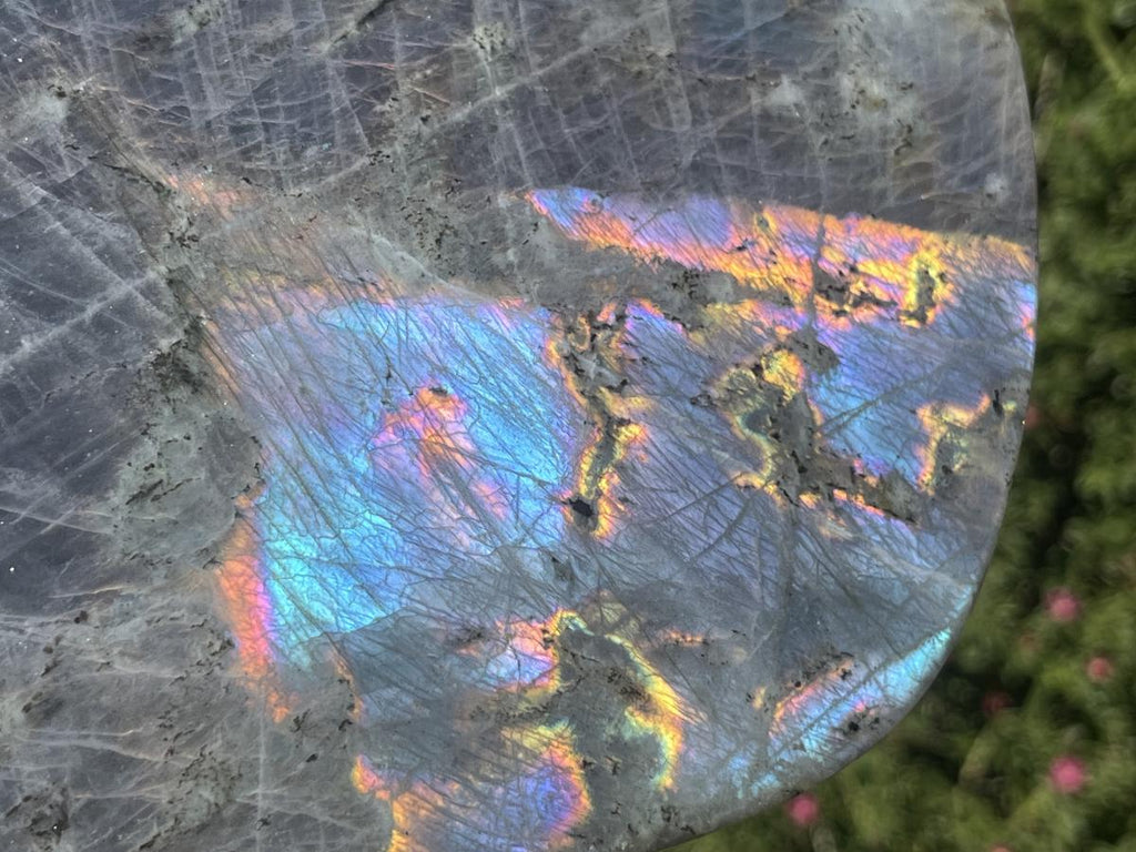Polished Large Pure Purple Flash Labradorite Display Piece x 1 From Tulear, Madagascar