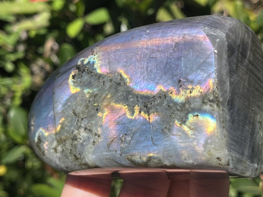 Polished Pure Purple Flash Labradorite Display Piece x 1 From Tulear, Madagascar