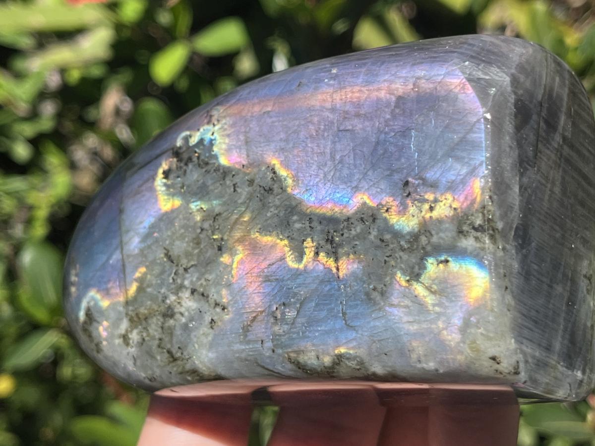 Polished Pure Purple Flash Labradorite Display Piece x 1 From Tulear, Madagascar