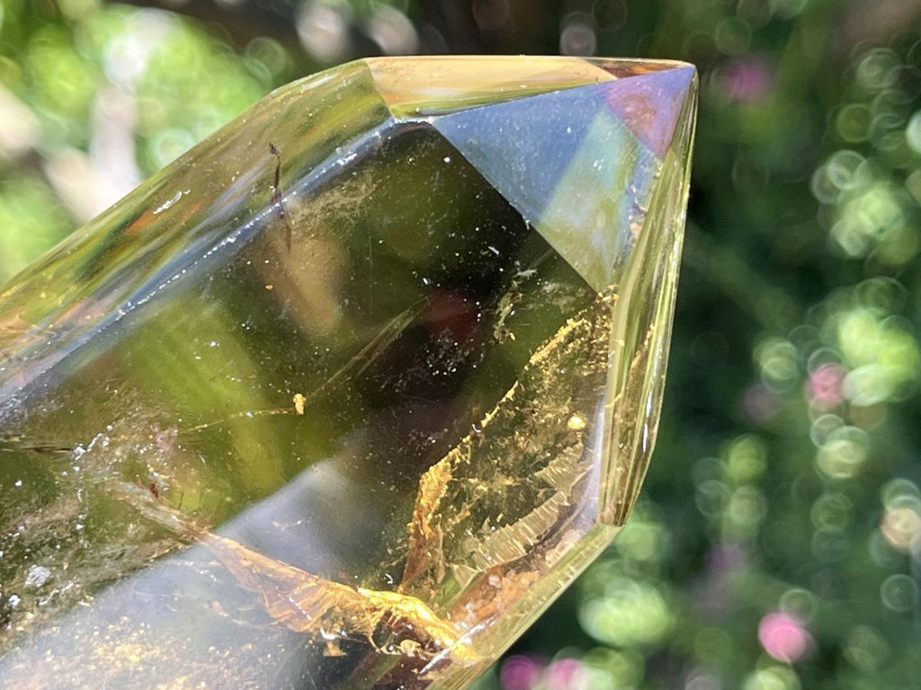 Polished Champagne Citrine Smokey Phantom Quartz Crystal x 1 From Anzojorabe, Madagascar