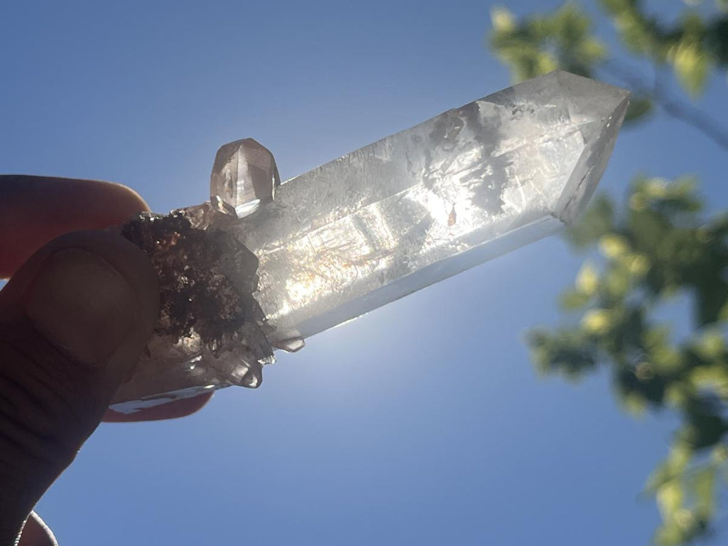 Natural Double Phantom Clear Quartz Crystal x 1 From Mpika, Zambia
