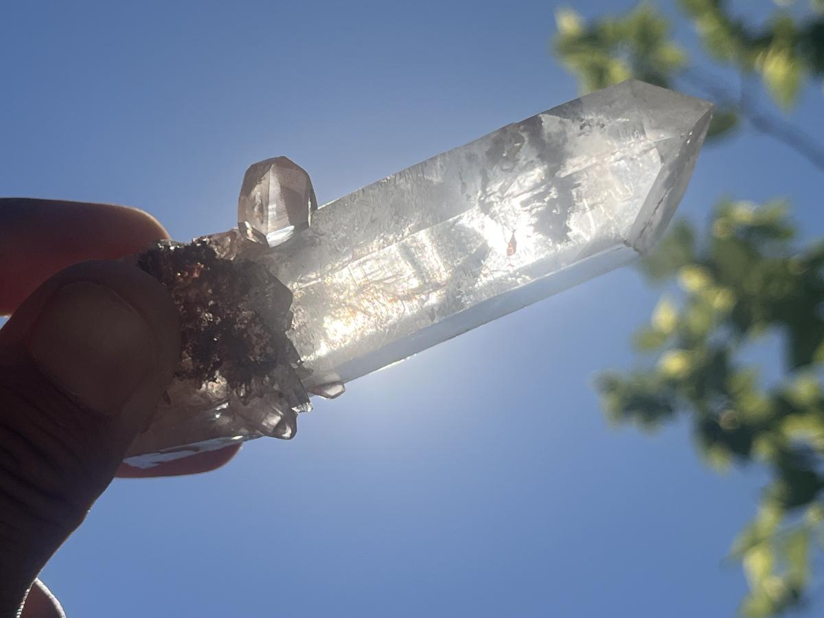 Natural Double Phantom Clear Quartz Crystal x 1 From Mpika, Zambia