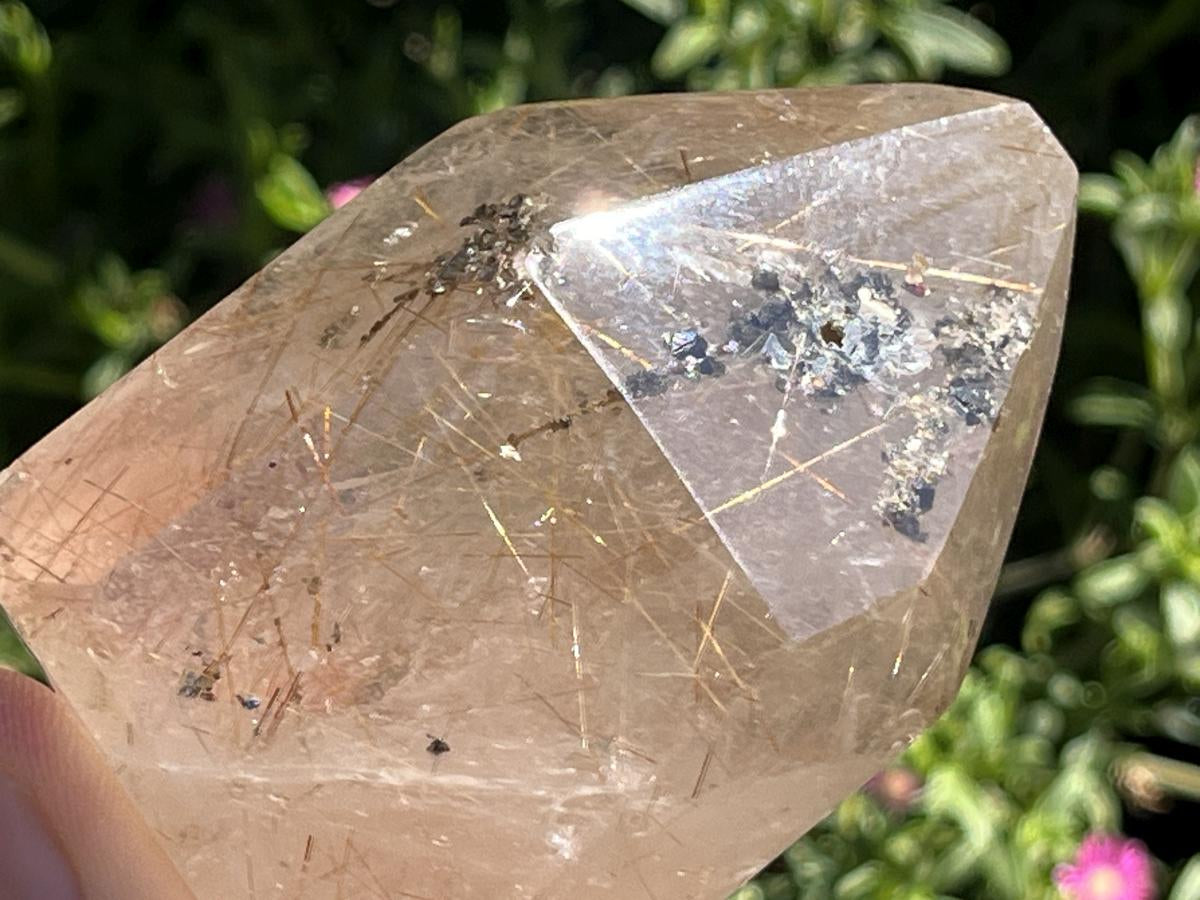 Polished Smokey Golden Rutile Quartz Crystal x 1 From Madagascar