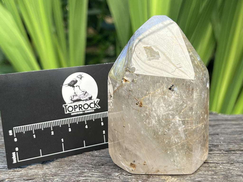 Polished Smokey Golden Rutile Quartz Crystal x 1 From Madagascar