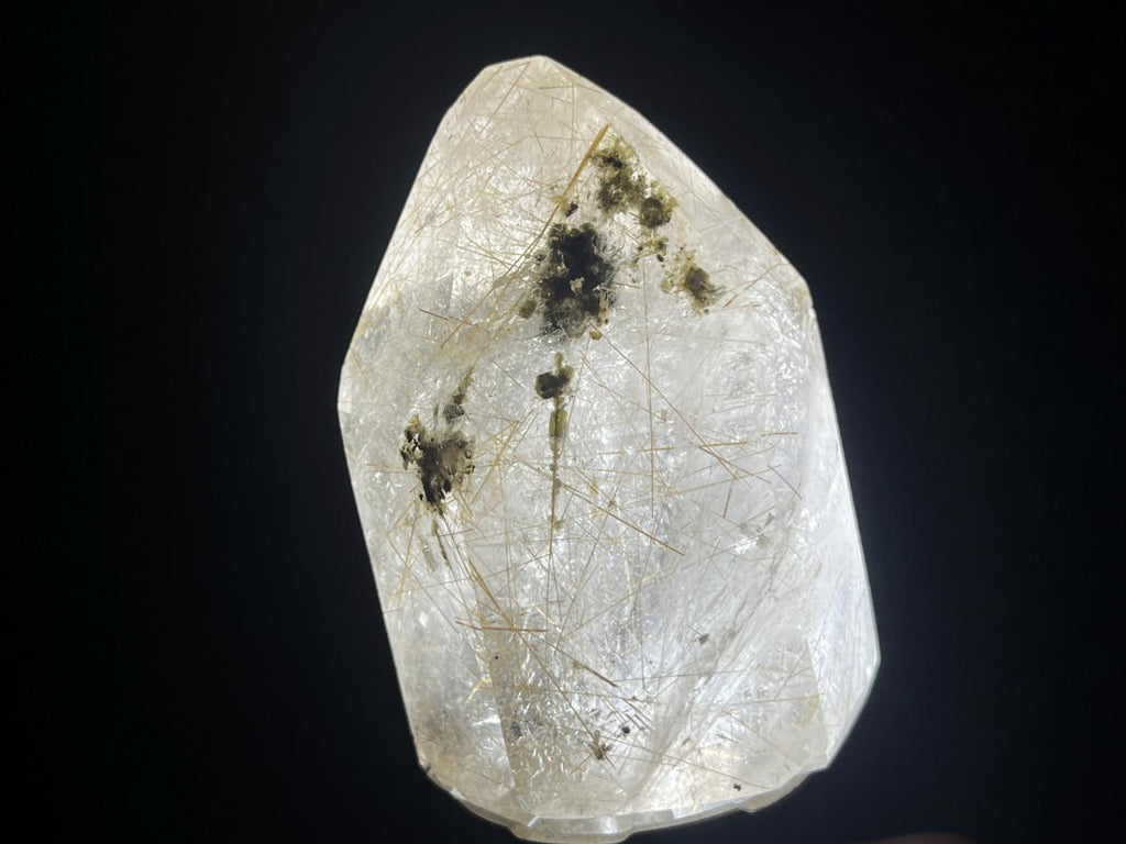 Polished Smokey Golden Rutile Quartz Crystal x 1 From Madagascar