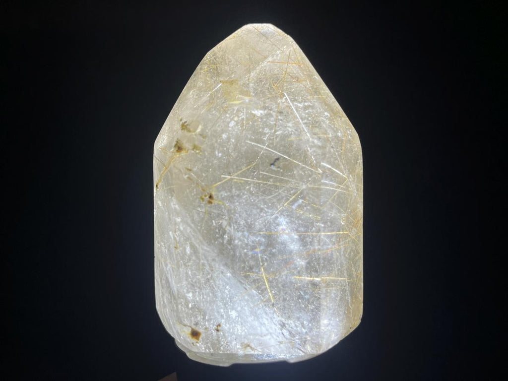 Polished Smokey Golden Rutile Quartz Crystal x 1 From Madagascar