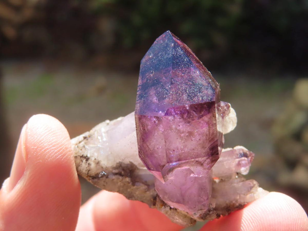 Natural Smokey Amethyst Window Sceptre Crystal x 1 From Chiredzi, Zimbabwe