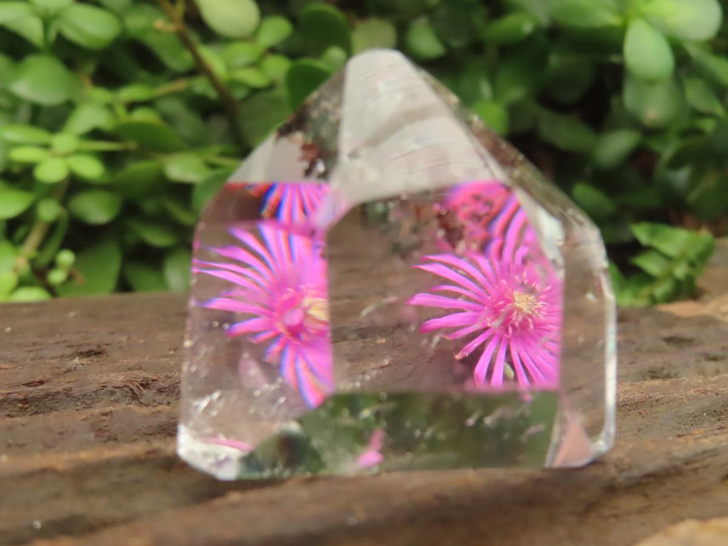 Polished Optic Clear Quartz Crystal with Moss Inclusions x 1 From Madagascar