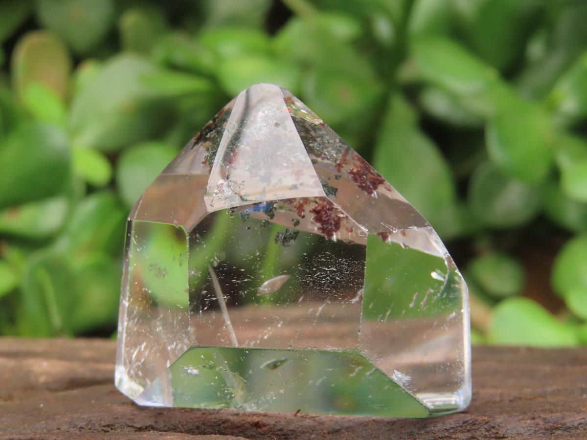 Polished Optic Clear Quartz Crystal with Moss Inclusions x 1 From Madagascar