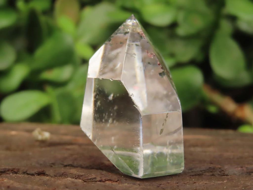 Polished Optic Clear Quartz Crystal with Moss Inclusions x 1 From Madagascar