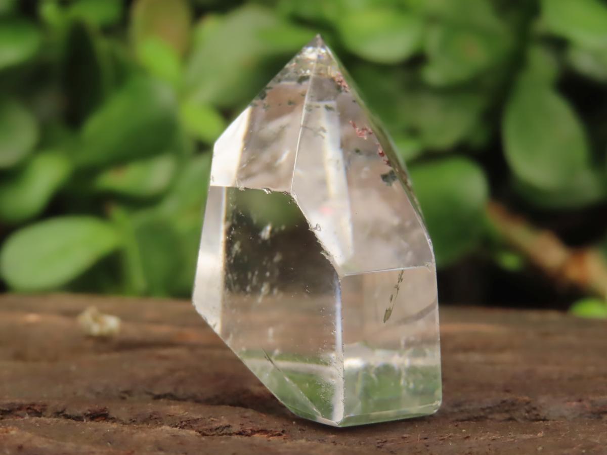 Polished Optic Clear Quartz Crystal with Moss Inclusions x 1 From Madagascar