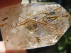 Polished Epidote Needle Rutile Included Clear Quartz Crystal x 1 From Madagascar