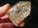 Polished Epidote Needle Rutile Included Clear Quartz Crystal x 1 From Madagascar