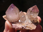 Natural Twin Amethyst Crystals on a Quartz Matrix Specimen x 1 From Brandberg, Namibia