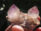 Natural Twin Amethyst Crystals on a Quartz Matrix Specimen x 1 From Brandberg, Namibia