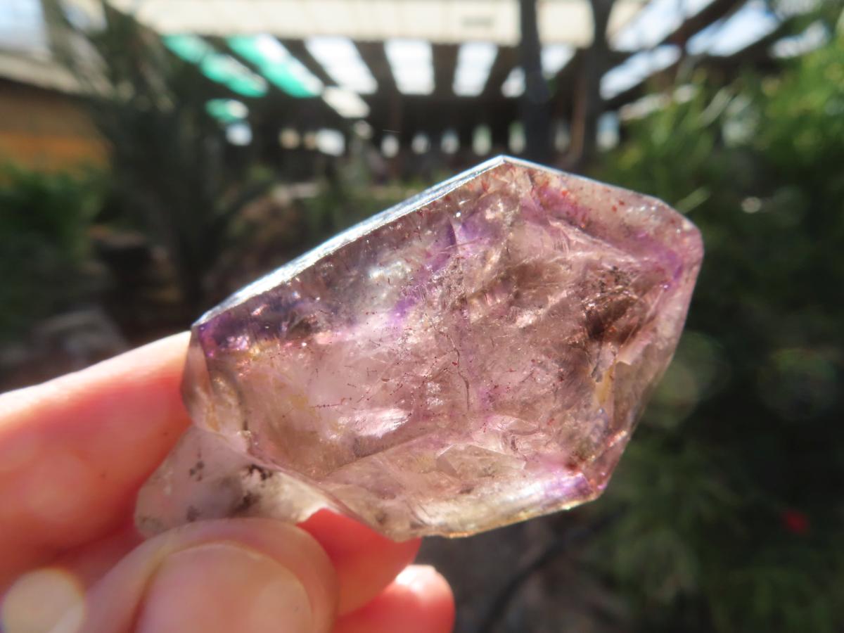 Natural Large Smokey Amethyst Window Quartz Sceptre with Enhydro x 1 From Chiredzi, Zimbabwe
