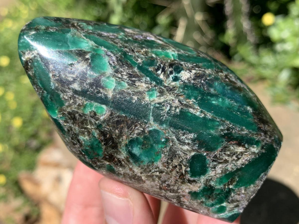 Polished Mutokolite Emerald Muscovite Mica Standing Free Form x 1 From Mutoko, Great Dyke, Zimbabwe
