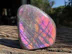 Polished Purple & Orange Sunset Labradorite Standing Free Form x 1 From Tulear, Madagascar