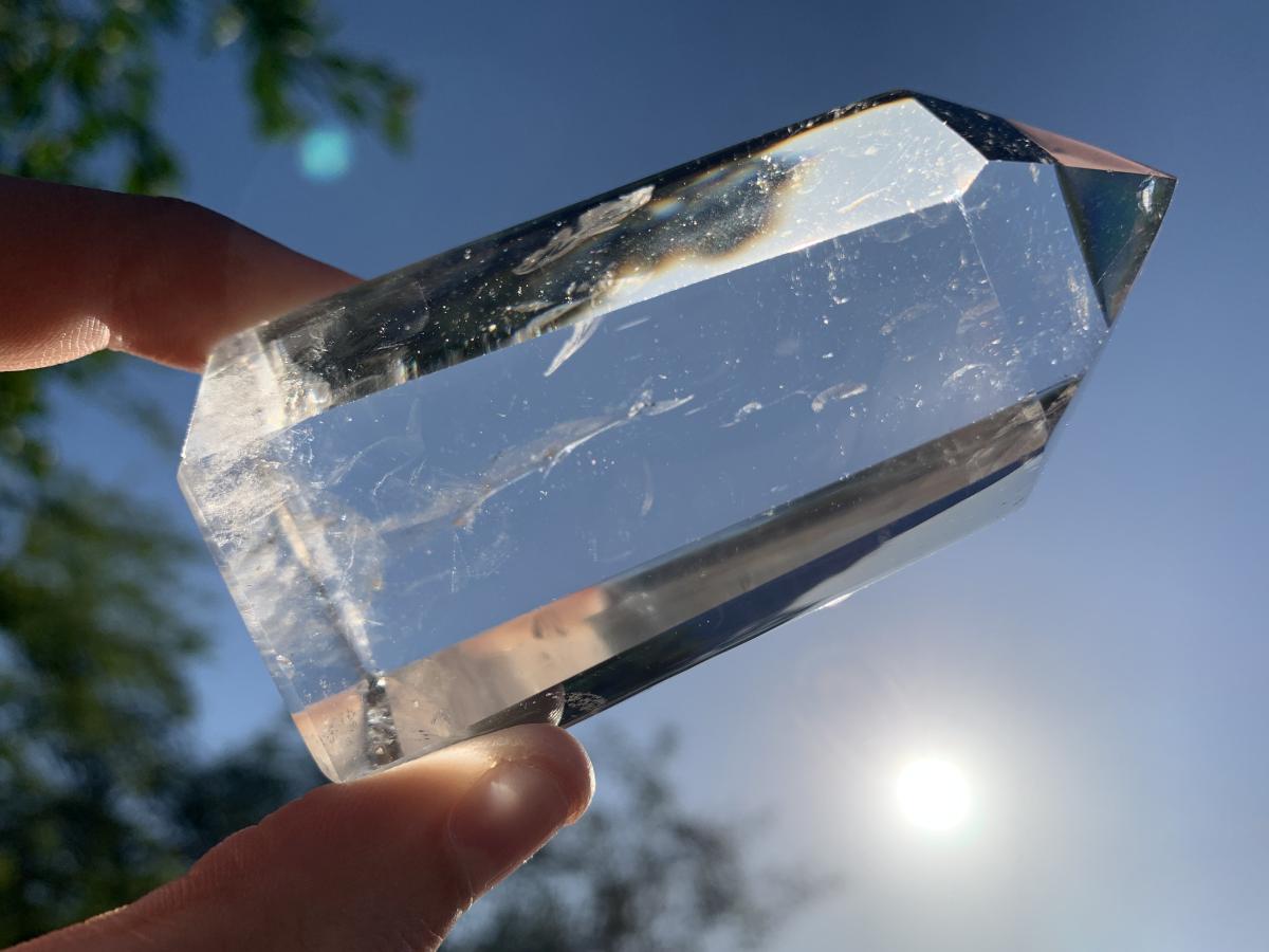 Polished Optic Clear Quartz Crystal x 1 From Madagascar