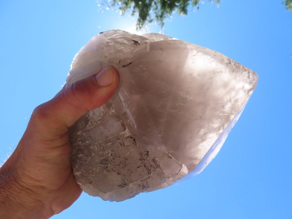 Polished Large Smokey Quartz Floater Crystal x 1 From Mulanje, Malawi