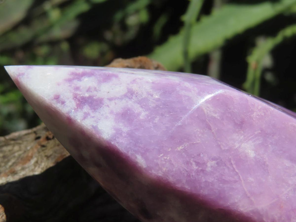 Polished Double Terminated Lilac Lepidolite Crystal x 1 From Zimbabwe