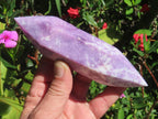 Polished Double Terminated Lilac Lepidolite Crystal x 1 From Zimbabwe