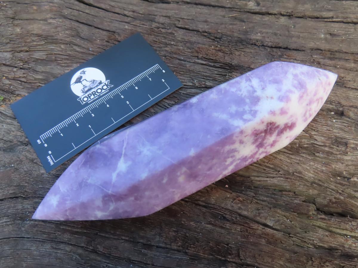 Polished Double Terminated Lilac Lepidolite Crystal x 1 From Zimbabwe
