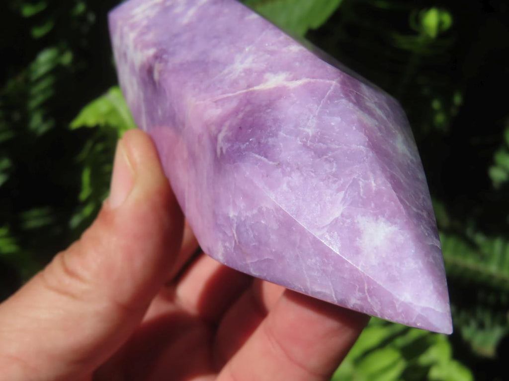 Polished Double Terminated Lilac Lepidolite Crystal x 1 From Zimbabwe