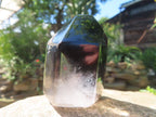 Polished Morion Black Smokey and Clear Sceptre Phantom Crystal x 1 From Madagascar